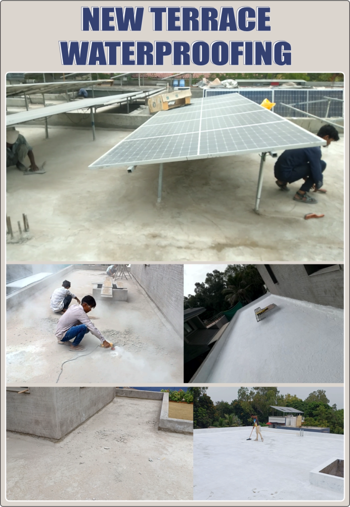 Terrace waterproofing Ahmedabad for new construction roof and RCC slab treatment