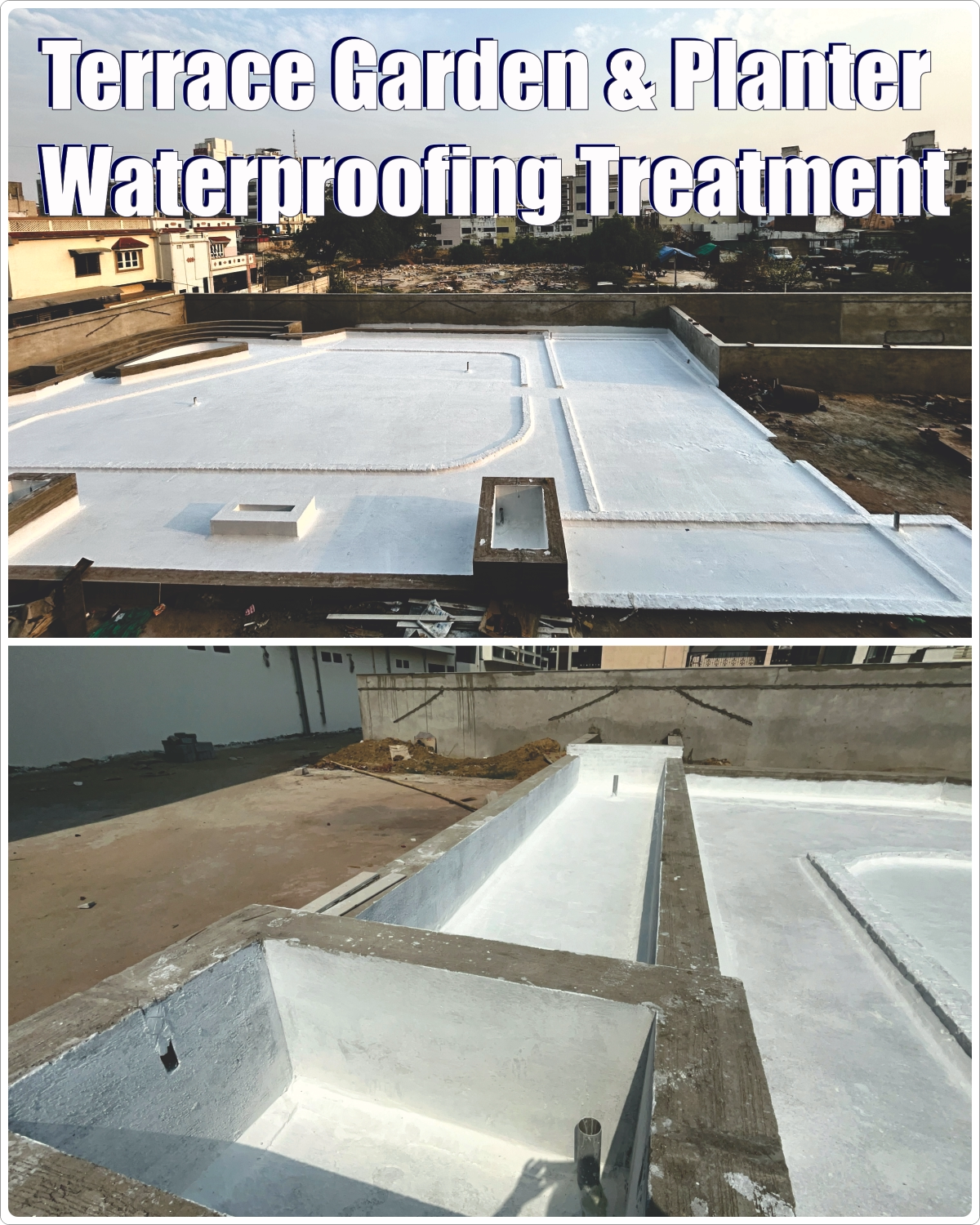 terrace garden waterproofing treatment in Ahmedabad