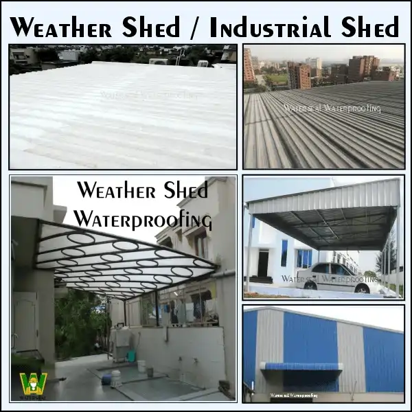 Industrial and commercial shed roof waterproofing project in Ahmedabad